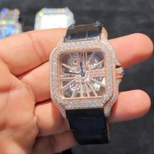 VVS1 Moissanite Watch skeleton *carti* Rose Gold